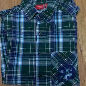 Boys Manguun kids LS button down shirt Sz 10/11